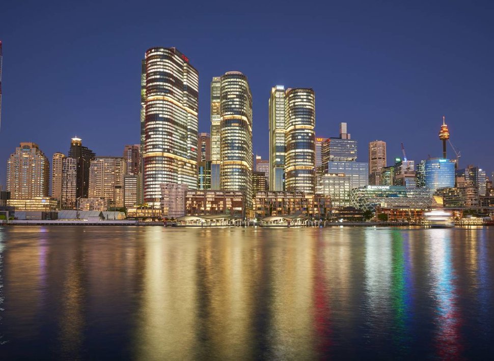 This former container wharf in Barangaroo South in Sydney, Australia is being transformed by local and international architects into a vibrant new waterfront city district.